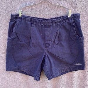 Quiksilver Navy Chino Drawstring Pleated Front Shorts Sz Large